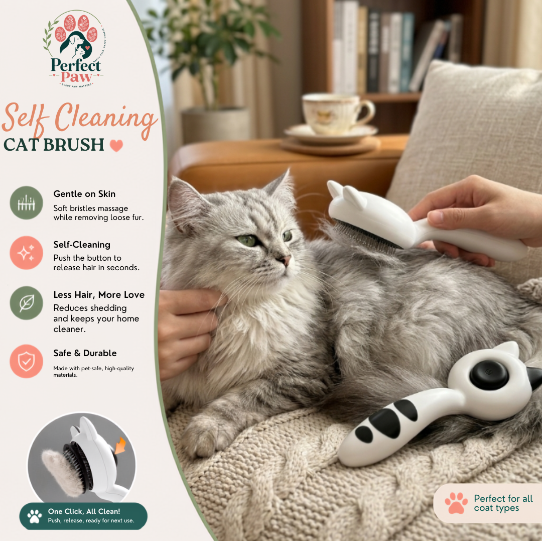 Perfect Paw™ Self-Cleaning Cat Brush
