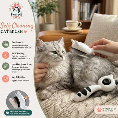 Perfect Paw™ Self-Cleaning Cat Brush